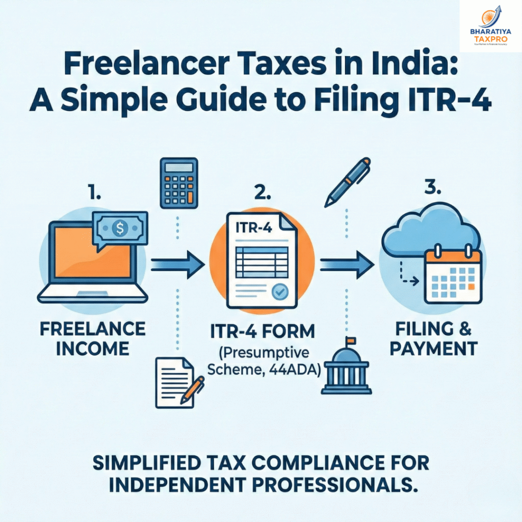 section 44ada freelancer tax saving india.
