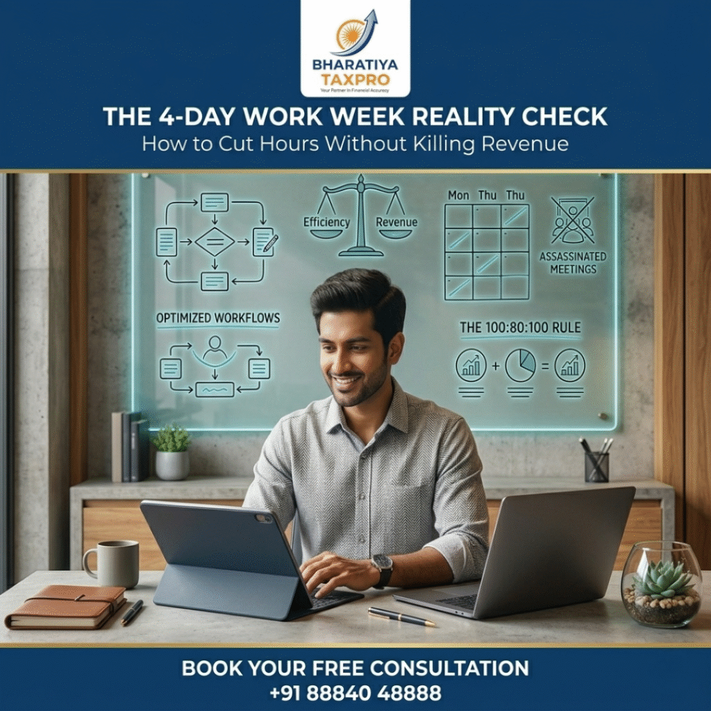 4 day work week revenue optimization bharatiya taxpro