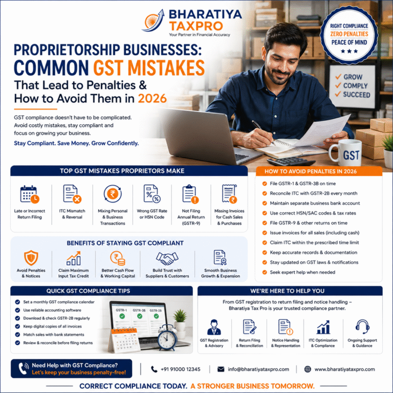 12.proprietorship businesses common gst mistakes penalties how to avoid 2026 bharatiya tax pro
