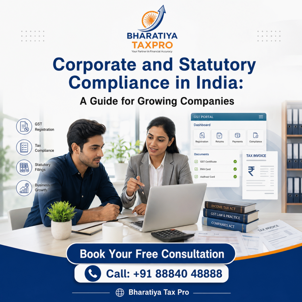 corporate and statutory compliance in india guide for growing companies bharatiya tax pro