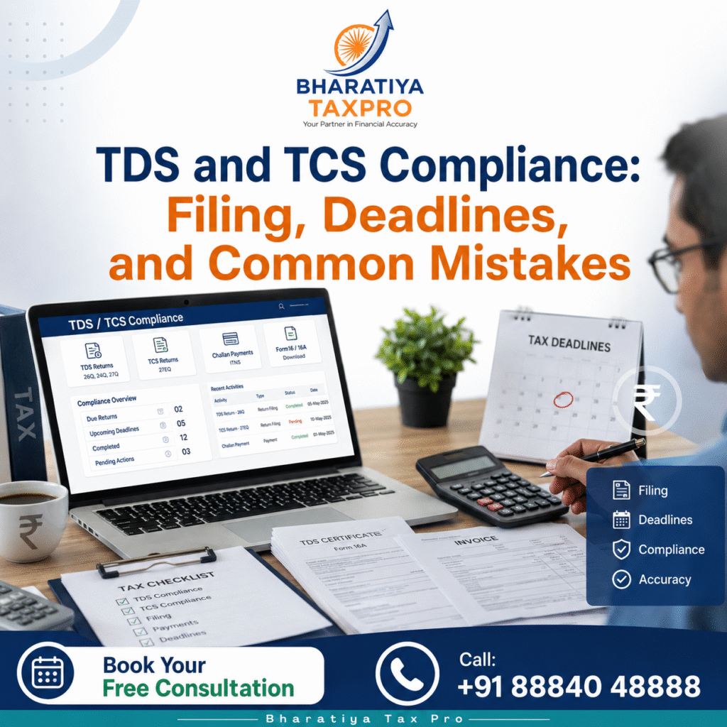 tds and tcs compliance in india filing, due dates, deadlines & common mistakes (2026 guide)